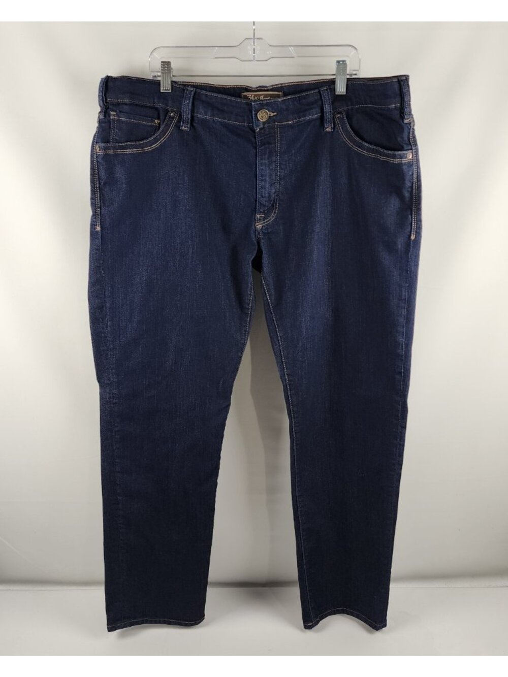 34 Heritage Jeans Mens 42x31 Blue Courage Straight Leg Dark Wash Denim